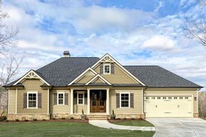 Exterior - Front Elevation 3 for Ranch House Plan #437-77 - 3 bed, 2.5 bath