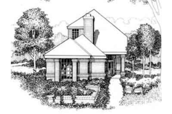 Exterior - Front Elevation for Traditional House Plan #141-182 - 3 bed, 3 bath
