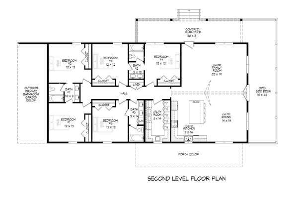 Barndominium Floor Plan - Upper Floor Plan #932-537