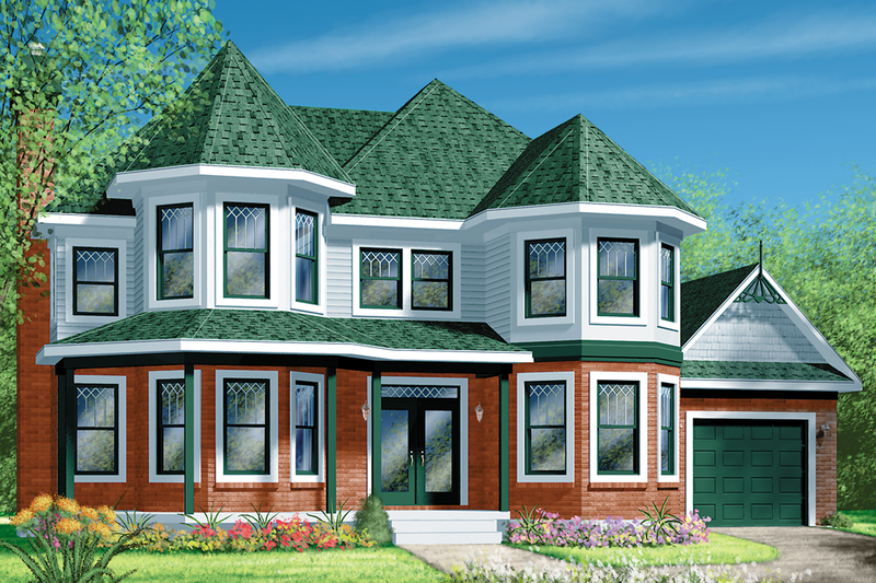 Victorian Style House Plan - 4 Beds 1.5 Baths 2339 Sq/Ft Plan #25-2021