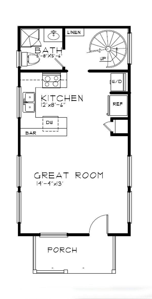 Cabin Floor Plan - Lower Floor Plan #515-52