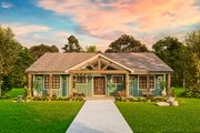Craftsman Style House Plan - 3 Beds 2.5 Baths 2270 Sq/Ft Plan #54-591 Exterior 