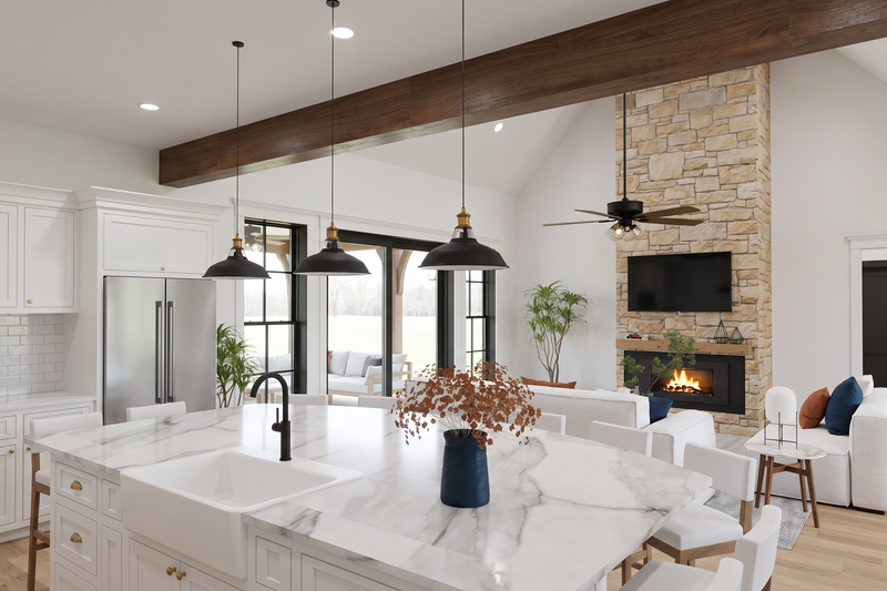 Architectural House Design - Interior - Kitchen 2 for Traditional House Plan #923-519 - 4 bed, 3.5 bath