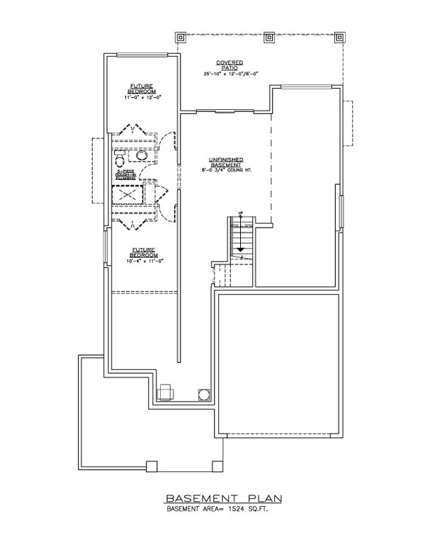 Contemporary Floor Plan - Lower Floor Plan #1100-18