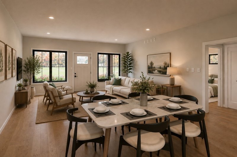 House Blueprint - Interior - Dining Room for Farmhouse House Plan #1064-515 - 2 bed, 2.5 bath