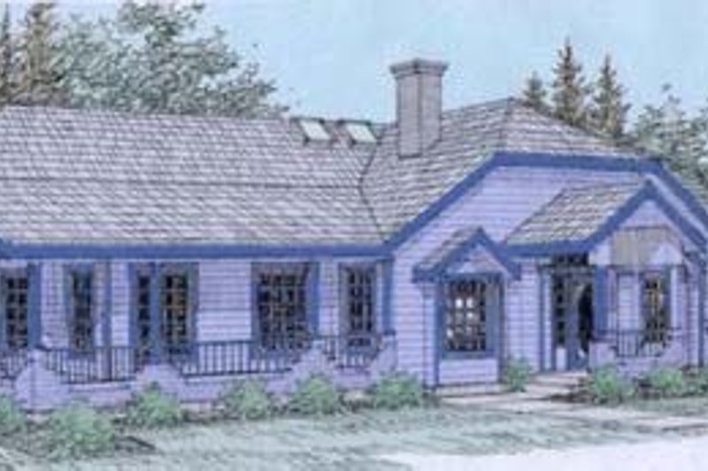 Architectural House Design - Traditional Exterior - Front Elevation Plan #60-299