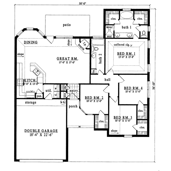 Traditional Floor Plan - Main Floor Plan #42-242