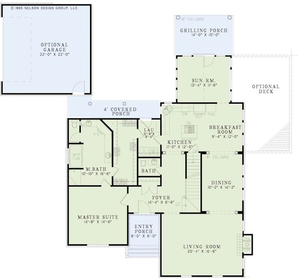 House Design - Traditional Floor Plan - Main Floor Plan #17-3293