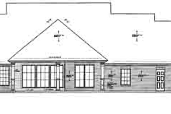Exterior - Rear Elevation for European House Plan #310-234 - 3 bed, 2 bath