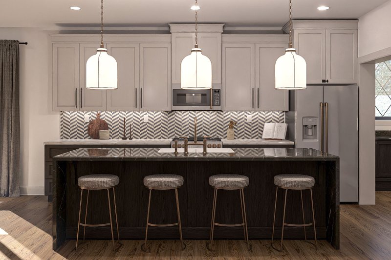 House Design - Interior - Kitchen 1 for Tudor House Plan #455-373 - 2 bed, 2 bath