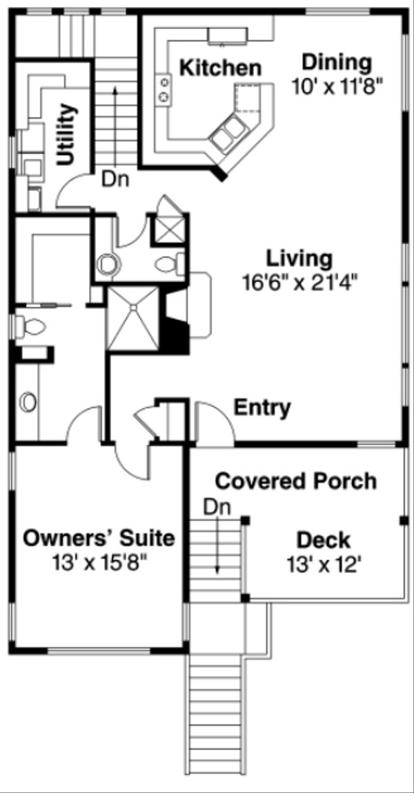 Home Plan - Contemporary Floor Plan - Upper Floor Plan #124-757