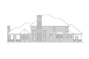 Exterior - Rear Elevation for European House Plan #57-110 - 4 bed, 3.5 bath