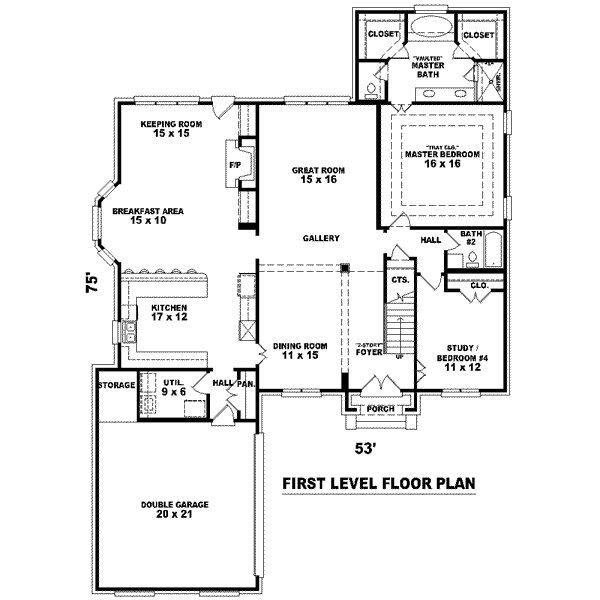 European Floor Plan - Main Floor Plan #81-1564