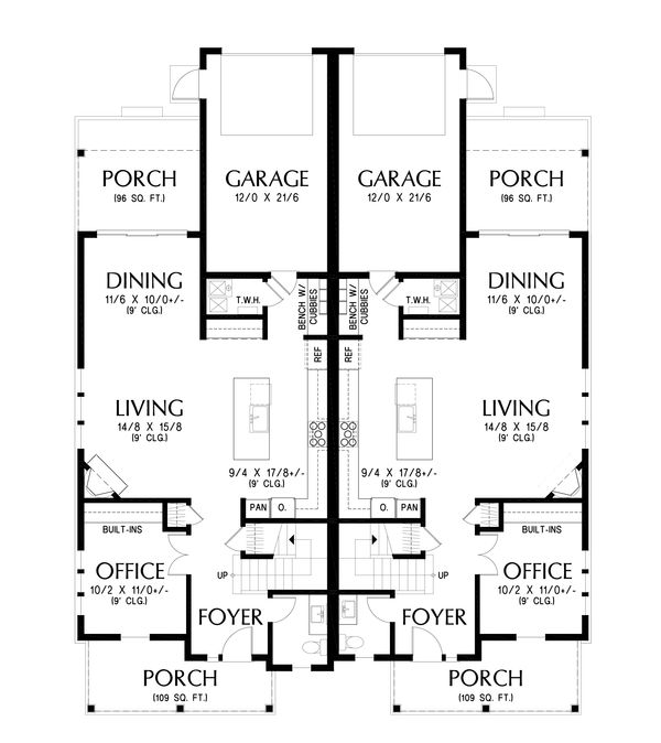 Farmhouse Floor Plan - Main Floor Plan #48-1187