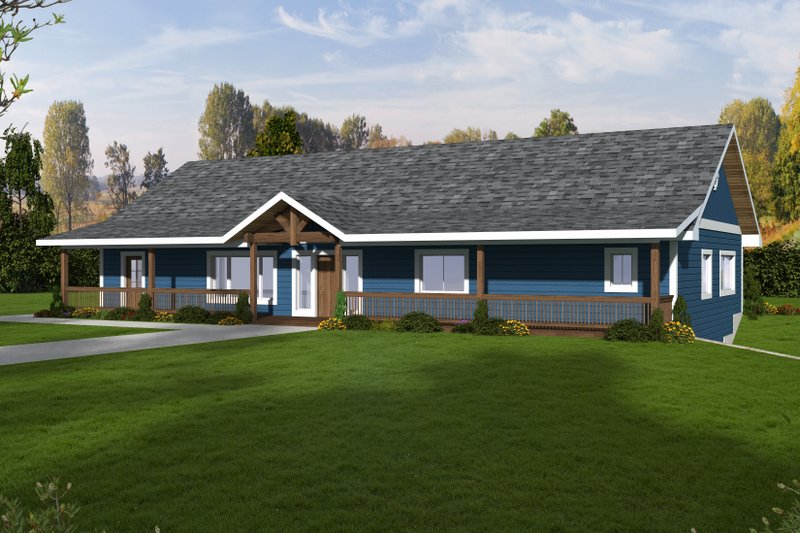 Home Plan - Ranch Exterior - Front Elevation Plan #117-988
