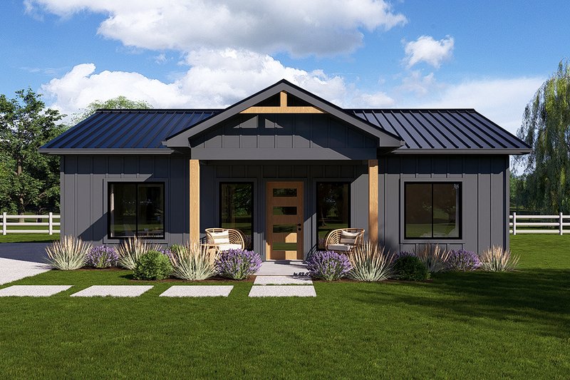 Dream House Plan - Exterior - Front Elevation 2 for Barndominium House Plan #126-305 - 2 bed, 2 bath
