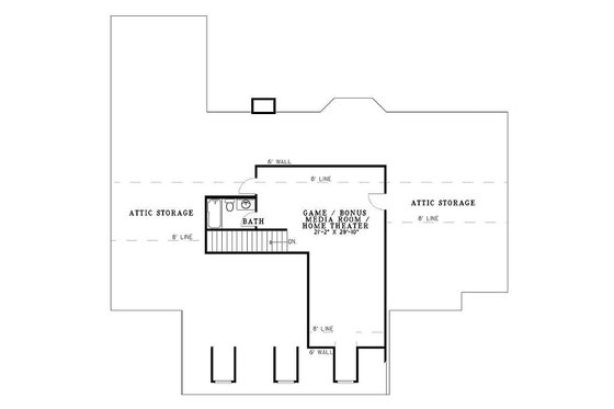 Floor Plan - Upper Floor for Country House Plan #17-532 - 3 bed, 3 bath
