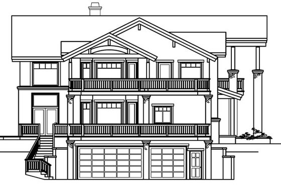 Exterior - Other Elevation for Craftsman House Plan #124-516 - 4 bed, 4.5 bath