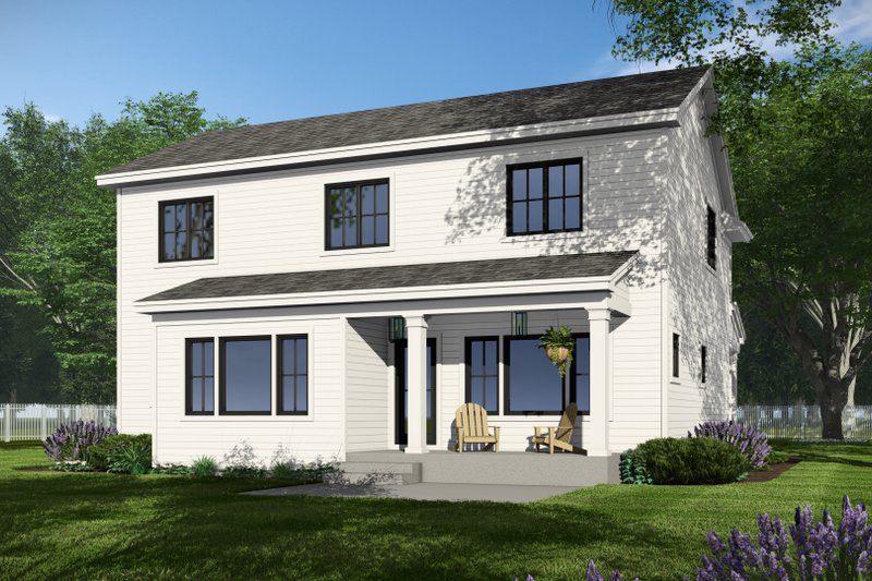 House Design - Exterior - Rear Elevation for Farmhouse House Plan #51-1360 - 4 bed, 3.5 bath