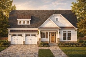 House Blueprint - Country Exterior - Front Elevation Plan #1053-87