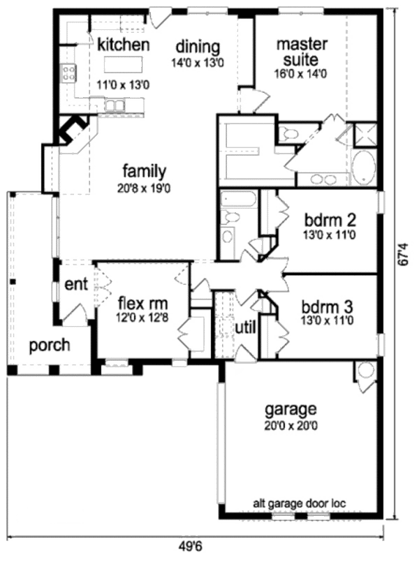 Traditional Floor Plan - Main Floor Plan #84-314