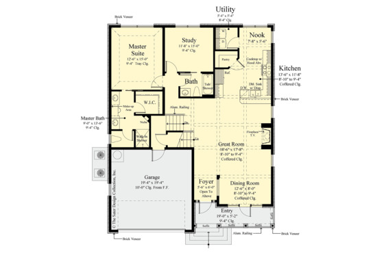 Floor Plan - Main Floor for Traditional House Plan #930-498 - 4 bed, 3 bath