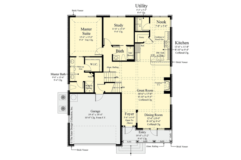 House Blueprint - Floor Plan - Main Floor for Traditional House Plan #930-498 - 4 bed, 3 bath