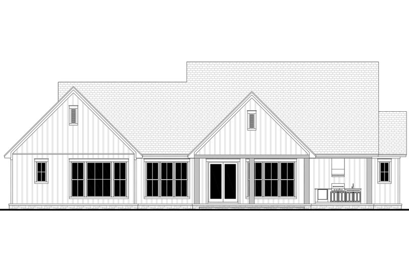 Dream House Plan - Exterior - Rear Elevation 4 for Southern House Plan #430-430 - 3 bed, 3.5 bath