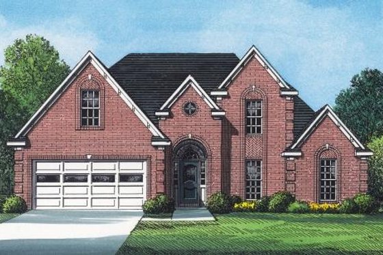 Exterior - Front Elevation for Traditional House Plan #424-145 - 5 bed, 3 bath