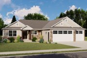 Craftsman Style House Plan - 3 Beds 2 Baths 1836 Sq/Ft Plan #1064-62 