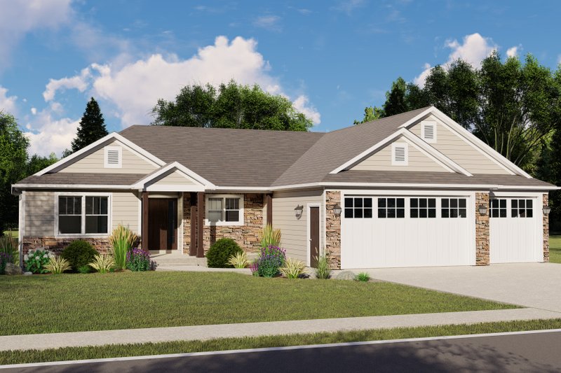 Home Plan - Craftsman Exterior - Front Elevation Plan #1064-62