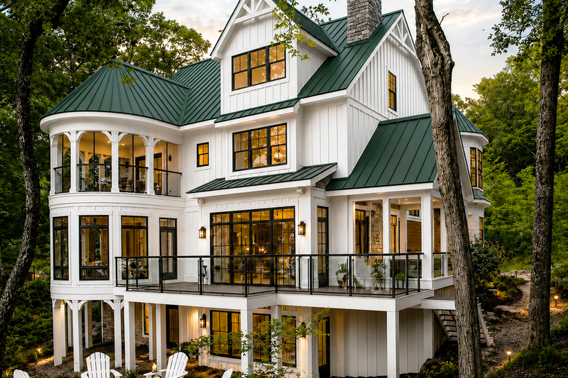 Dream House Plan - Exterior - Rear Elevation 2 for Farmhouse House Plan #928-443 - 3 bed, 4.5 bath