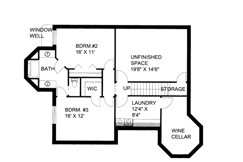 Home Plan - Floor Plan - Lower Floor for Victorian House Plan #117-864 - 3 bed, 2.5 bath