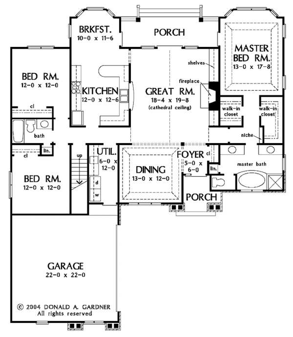 Country Floor Plan - Main Floor Plan #929-710