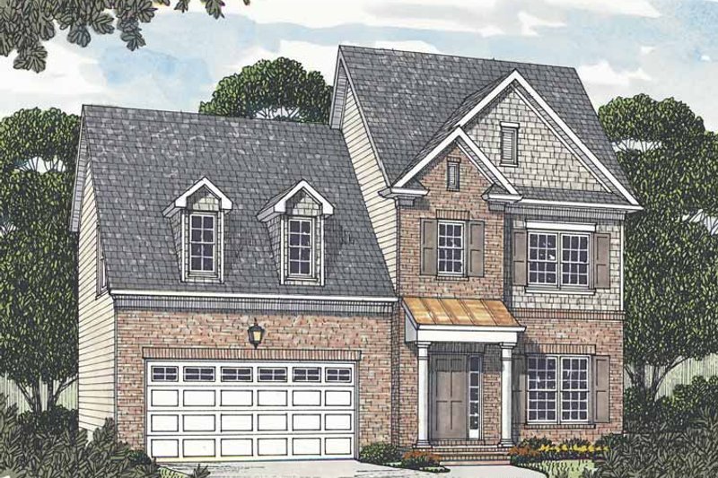 Architectural House Design - Colonial Exterior - Front Elevation Plan #453-506