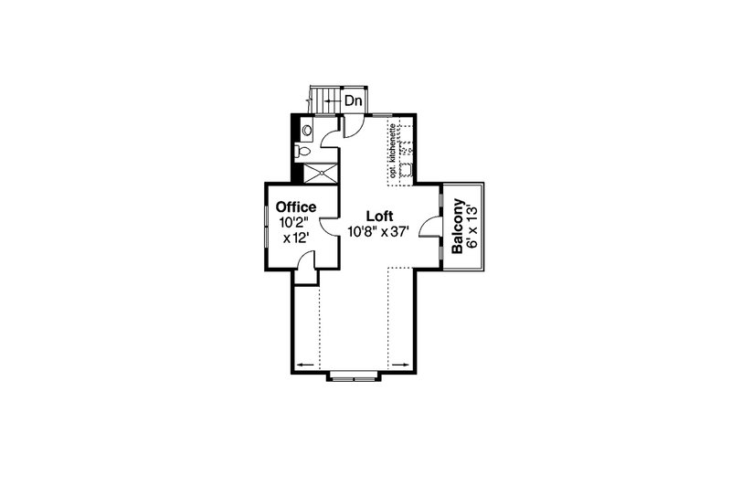 Home Plan - Floor Plan - Upper Floor for Craftsman House Plan #124-657 - 1 bed, 1 bath