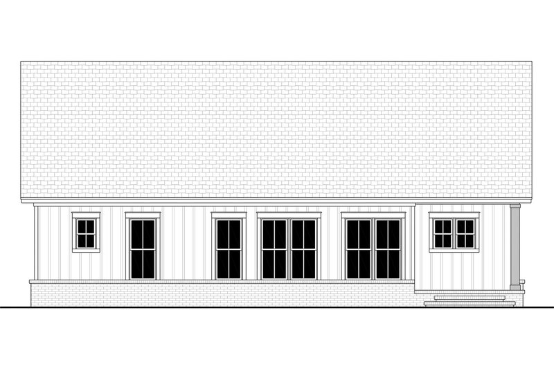 House Blueprint - Exterior - Rear Elevation 3 for Farmhouse House Plan #430-452 - 3 bed, 2 bath