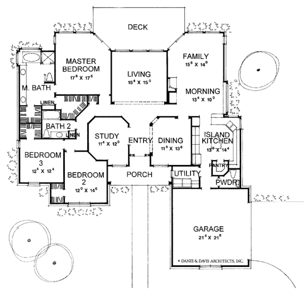 House Plan Design - Ranch Floor Plan - Main Floor Plan #472-79