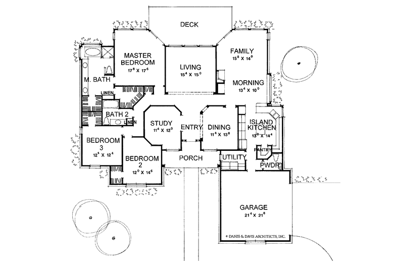 Dream House Plan - Floor Plan - Main Floor for Ranch House Plan #472-79 - 3 bed, 2.5 bath