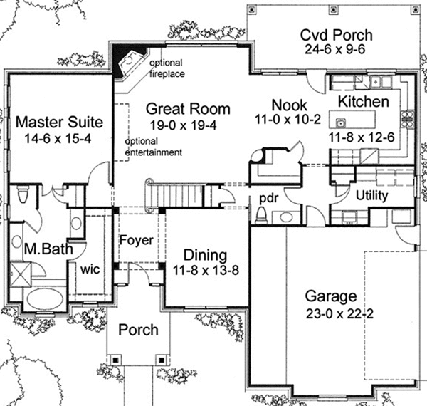 Dream House Plan - European Floor Plan - Main Floor Plan #120-231