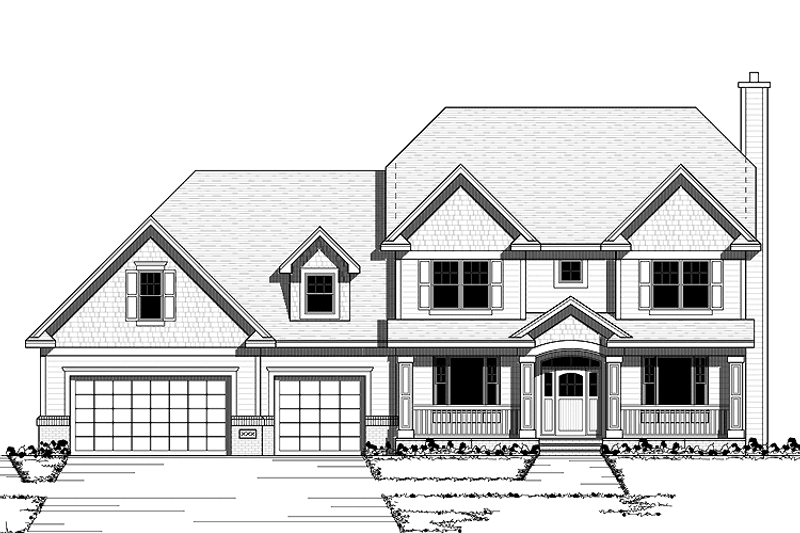Dream House Plan - Exterior - Front Elevation 3 for Traditional House Plan #51-662 - 4 bed, 2.5 bath