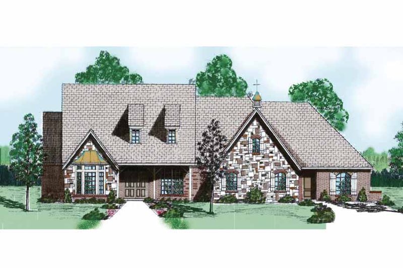 Home Plan - Exterior - Front Elevation 3 for Traditional House Plan #52-250 - 4 bed, 3.5 bath