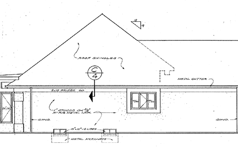 Home Plan - Exterior - Other Elevation for Craftsman House Plan #72-935 - 2 bed, 2 bath