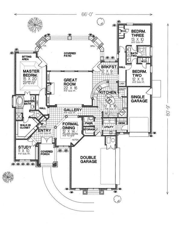 European Floor Plan - Main Floor Plan #310-374