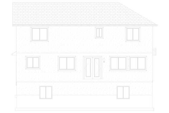 Exterior - Rear Elevation 2 for Traditional House Plan #1060-68 - 3 bed, 2.5 bath