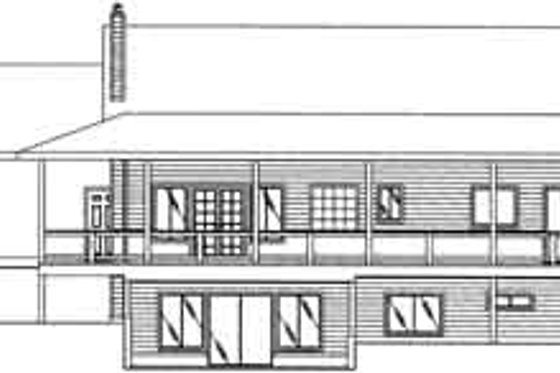 Exterior - Rear Elevation for Traditional House Plan #117-322 - 4 bed, 3 bath