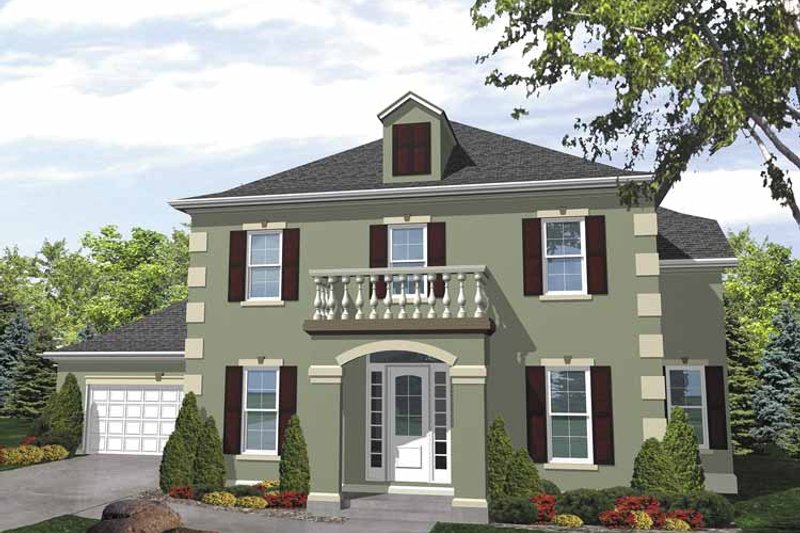 Architectural House Design - Country Exterior - Front Elevation Plan #320-833