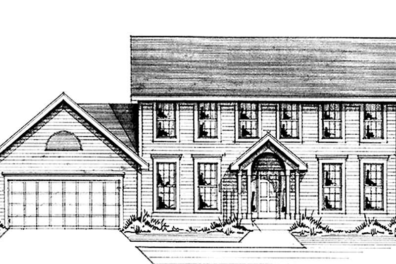 Home Plan - Colonial Exterior - Front Elevation Plan #51-738