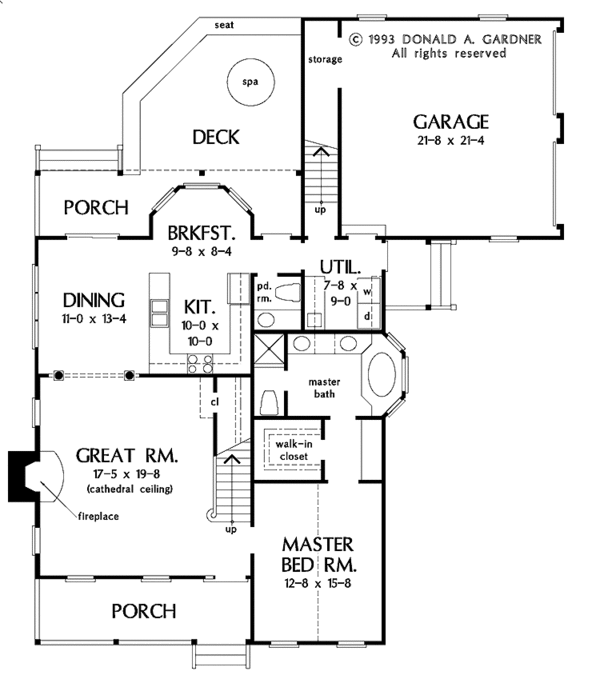 House Plan Design - Country Floor Plan - Main Floor Plan #929-372