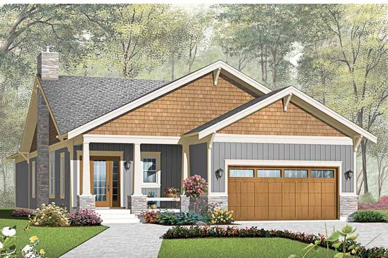 Exterior - Front Elevation 3 for Traditional House Plan #23-2532 - 3 bed, 2 bath